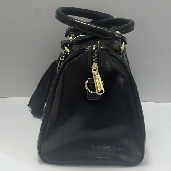 Steve Madden Speedy Satchel Top‎ Handle Handbag Patent-like Casual Solid Tassel - Picture 5 of 14